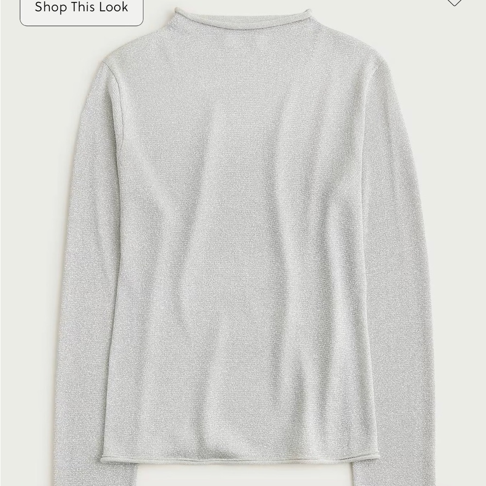 Metallic mockneck sweater